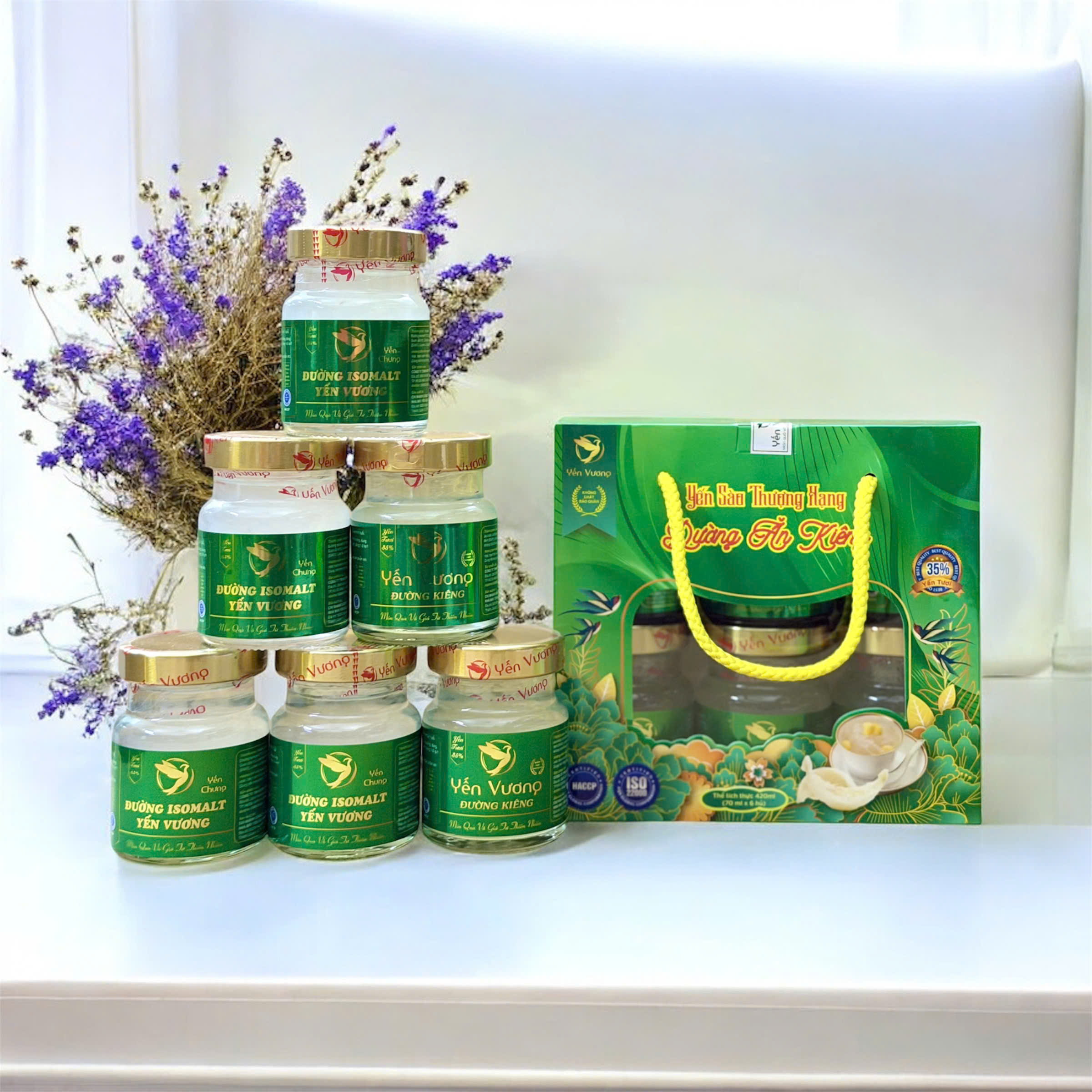 Lốc 6 hũ yến Vương 70ml Đường Isomal